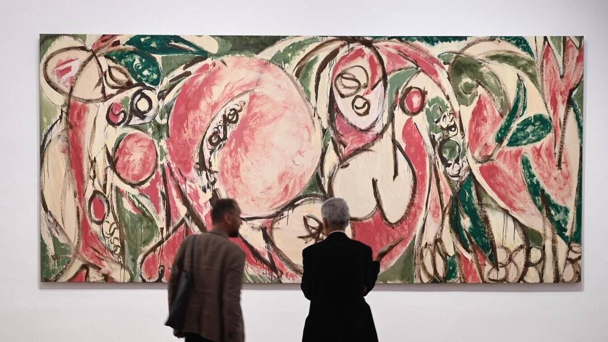 Obra 'The seasons' ('Las estaciones) de la artista Lee Krasner nunca vista antes en España que se puede ver en 'Miró en los Estados Unidos'.