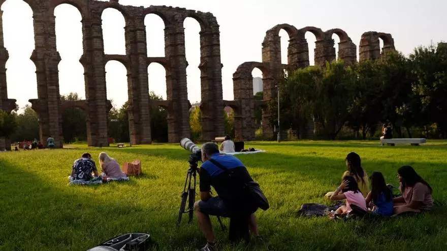 Vídeo | El acueducto de los Romanos, en Mérida, otro de los enclaves para ver el eclipse