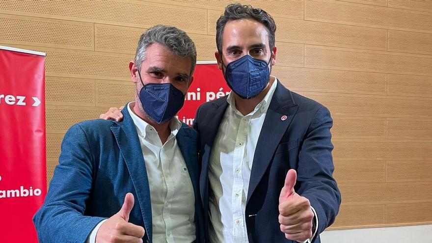 José Bernal y Daniel Pérez, el miércoles durante la presentación de la candidatura en Cártama Estación.