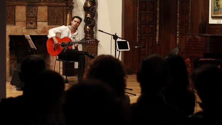 Pedro Navarro, durante el concierto.