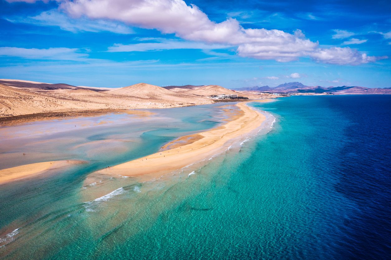 Playas de Sotavento y Laguna de Sotavento, Fuerteventura.