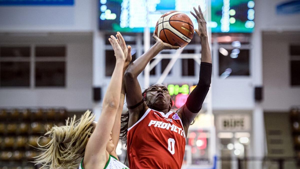 Bernice Mosby, en un partido de la EWBLeague