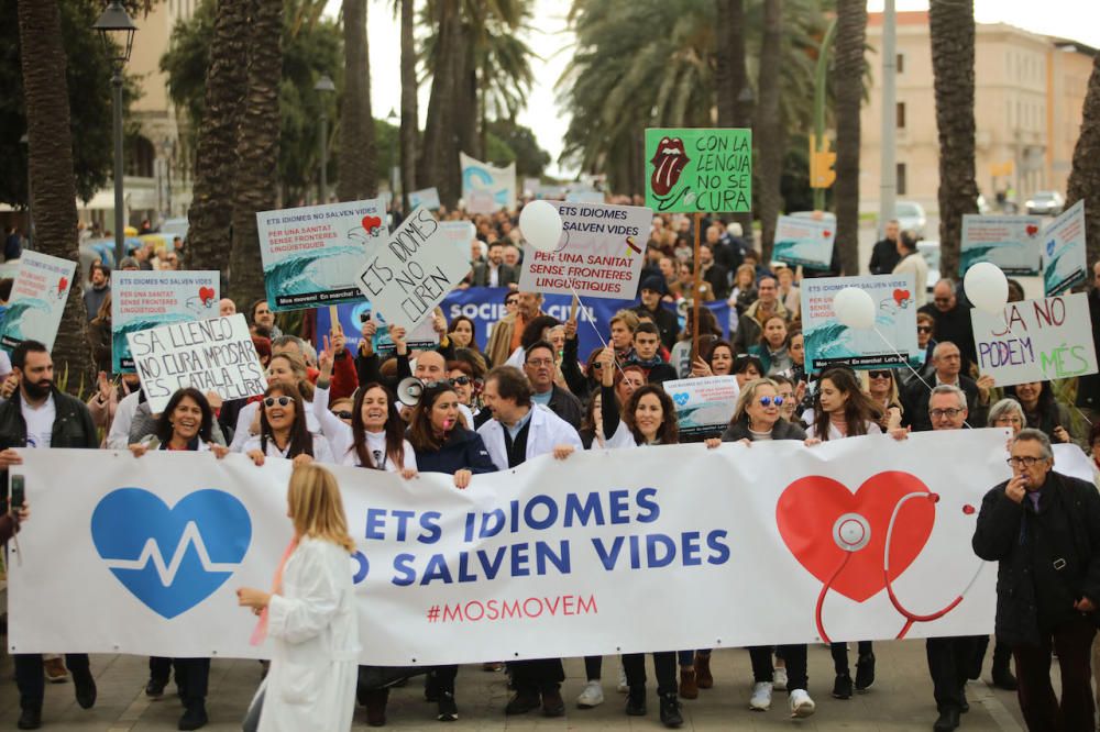 La plataforma 'Mos Movem' se moviliza contra el requisito del catalán en la sanidad pública balear