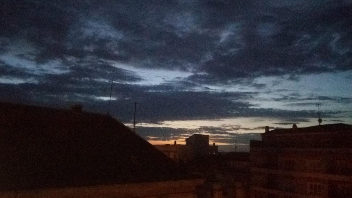 El cielo de Zamora capital, esta mañana de martes, 29 de septiembre.