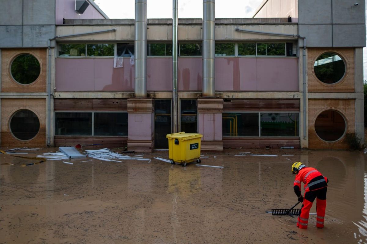 Inundación en el Hospital Comarcal del Alt Penedès en Vilafranca del Penedès.