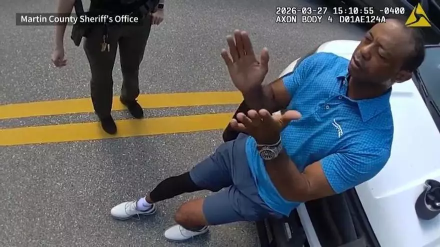 Imágenes de la detención de Tiger Woods tras un grave accidente de tráfico
