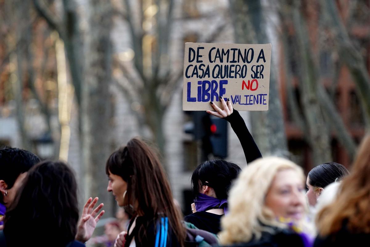 Imágenes de la manifestación feminista en Madrid