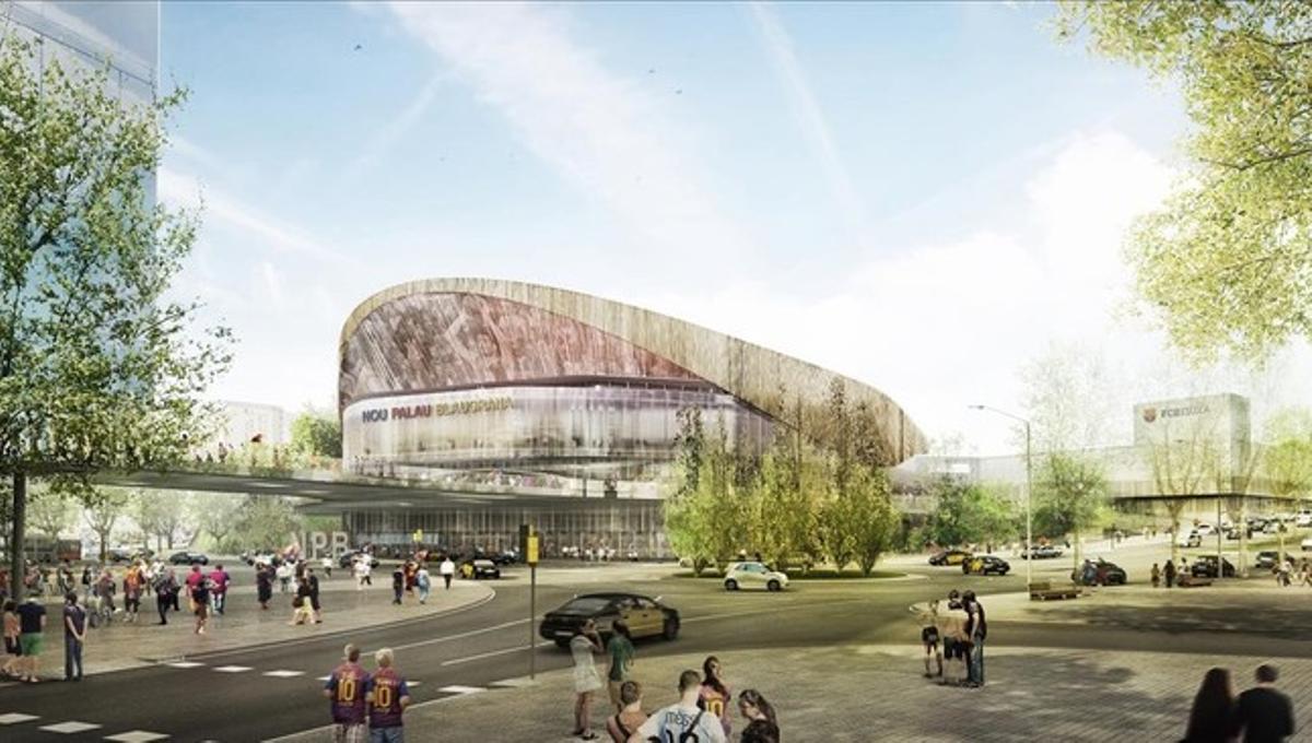 Una imagen de la nueva maqueta del Nou Palau del Barcelona.