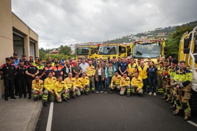 Operativo contra incendios forestales en Tenerife