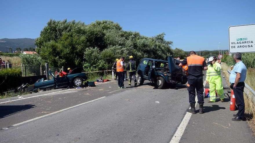 Imagen del estado en el que quedó el todoterreno del acusado tras el siniestro. // Noé Parga