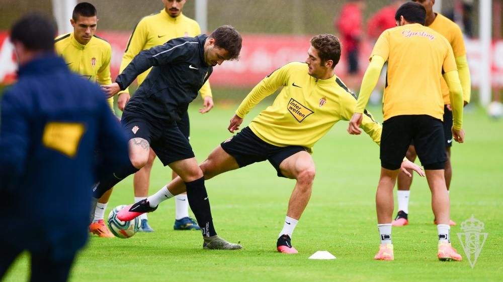 Entrenamiento del Sporting en Mareo.