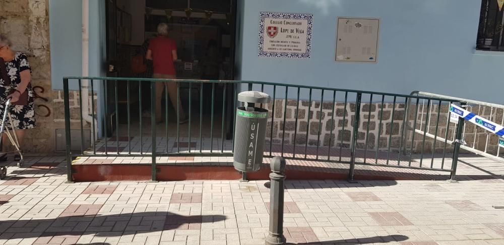 Colegio concertado Lope de Vega, en la calle Cataluña, en obras