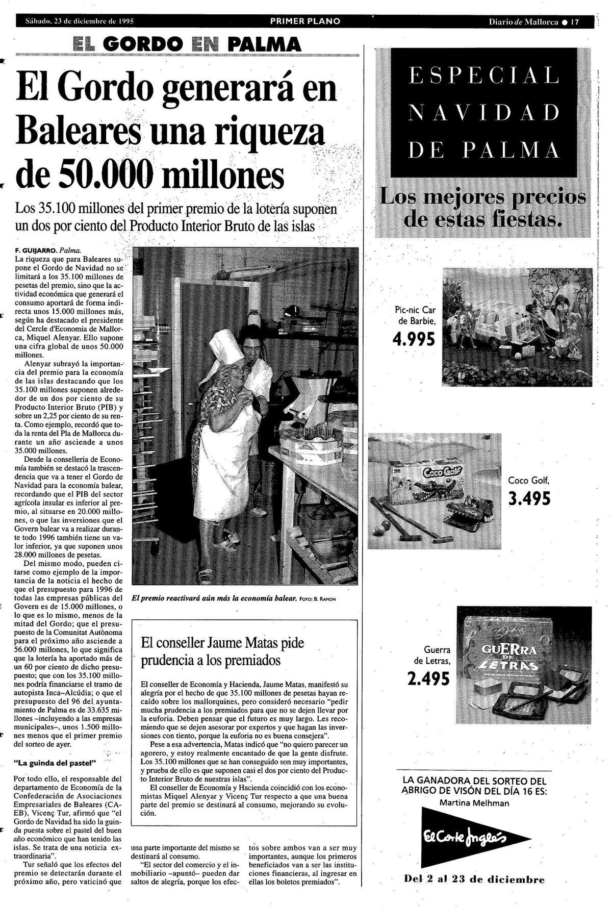 Así siguió Diario de Mallorca la fiesta por el Gordo en Palma