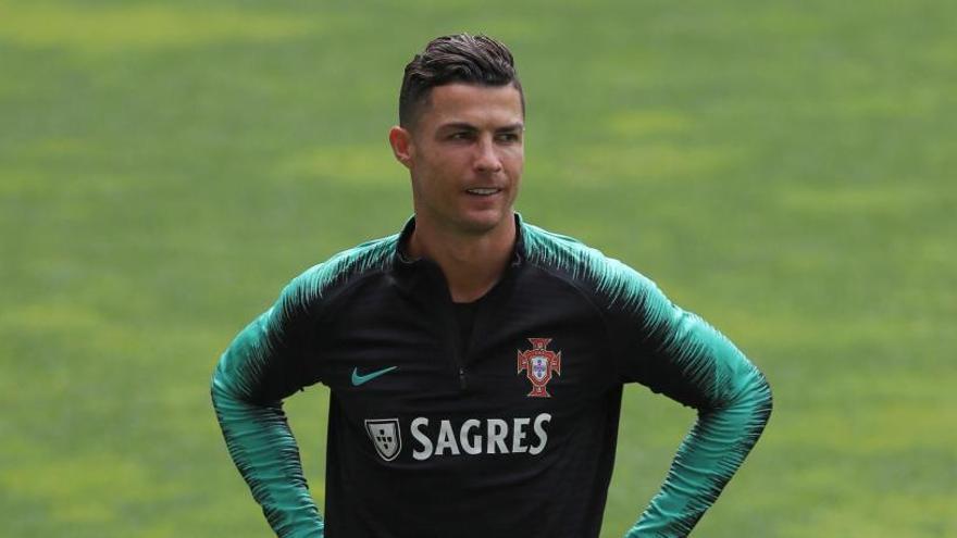 Cristiano Ronaldo, con su selección.