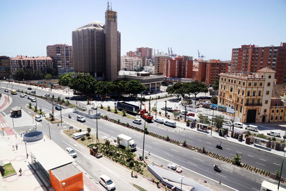 La avenida de Andalucía queda libre de las obras del metro de Málaga tras diez años.