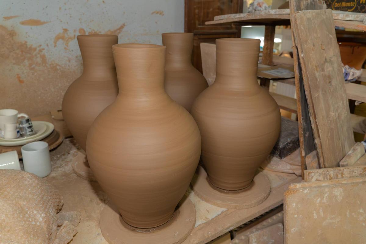 Algunas de las piezas creadas por el ceramista de Pòrtol.