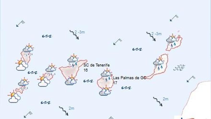 Canarias mantiene el aviso amarillo por lluvias en el norte de Gran Canaria