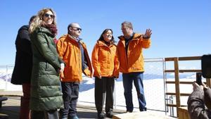 Sílvia Paneque, en la inauguración este viernes del Niu de lÀliga, el refugio guardado más alto del Pirineo oriental. 