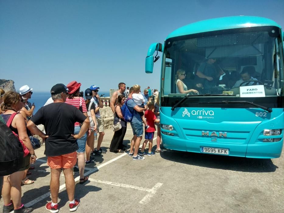 Los buses lanzadera hacia el faro de Formentor inician su actividad