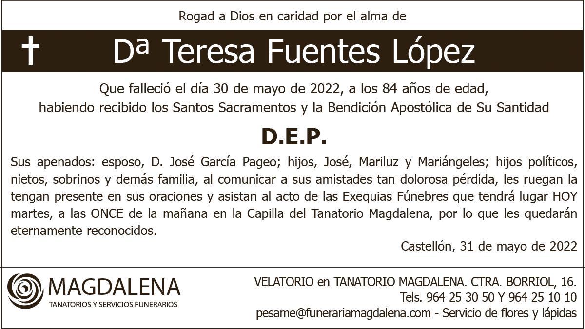 Dª Teresa Fuentes López