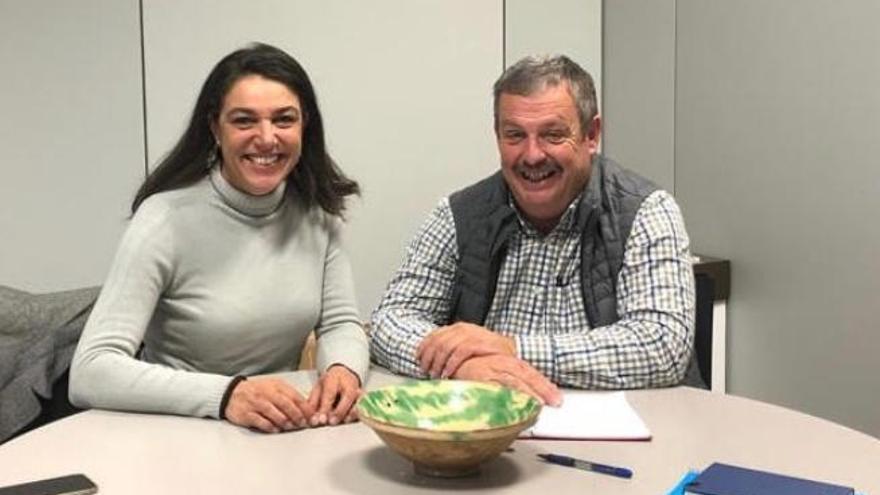 Belén Hidalgo y Rafael Hernández durante su encuentro.