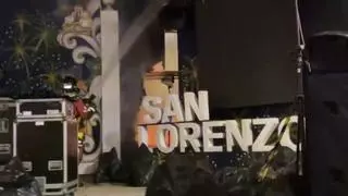 Arde el escenario de las Fiestas de San Lorenzo
