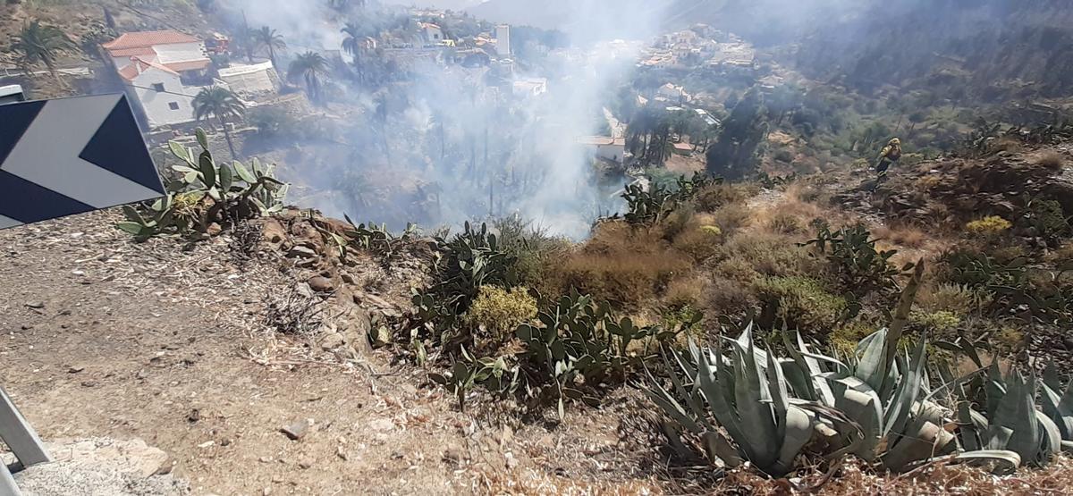 Incendio forestal en Fataga Incendio forestal en Fataga