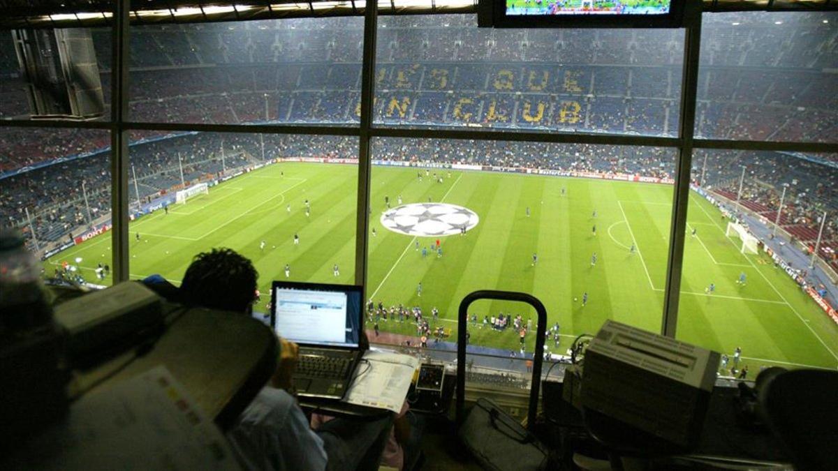 La zona de prensa de la tribuna del Camp Nou no estará vacía