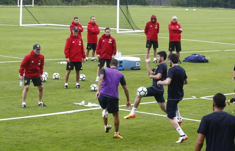 Negredo, uno de los protagonistas del lluvioso día