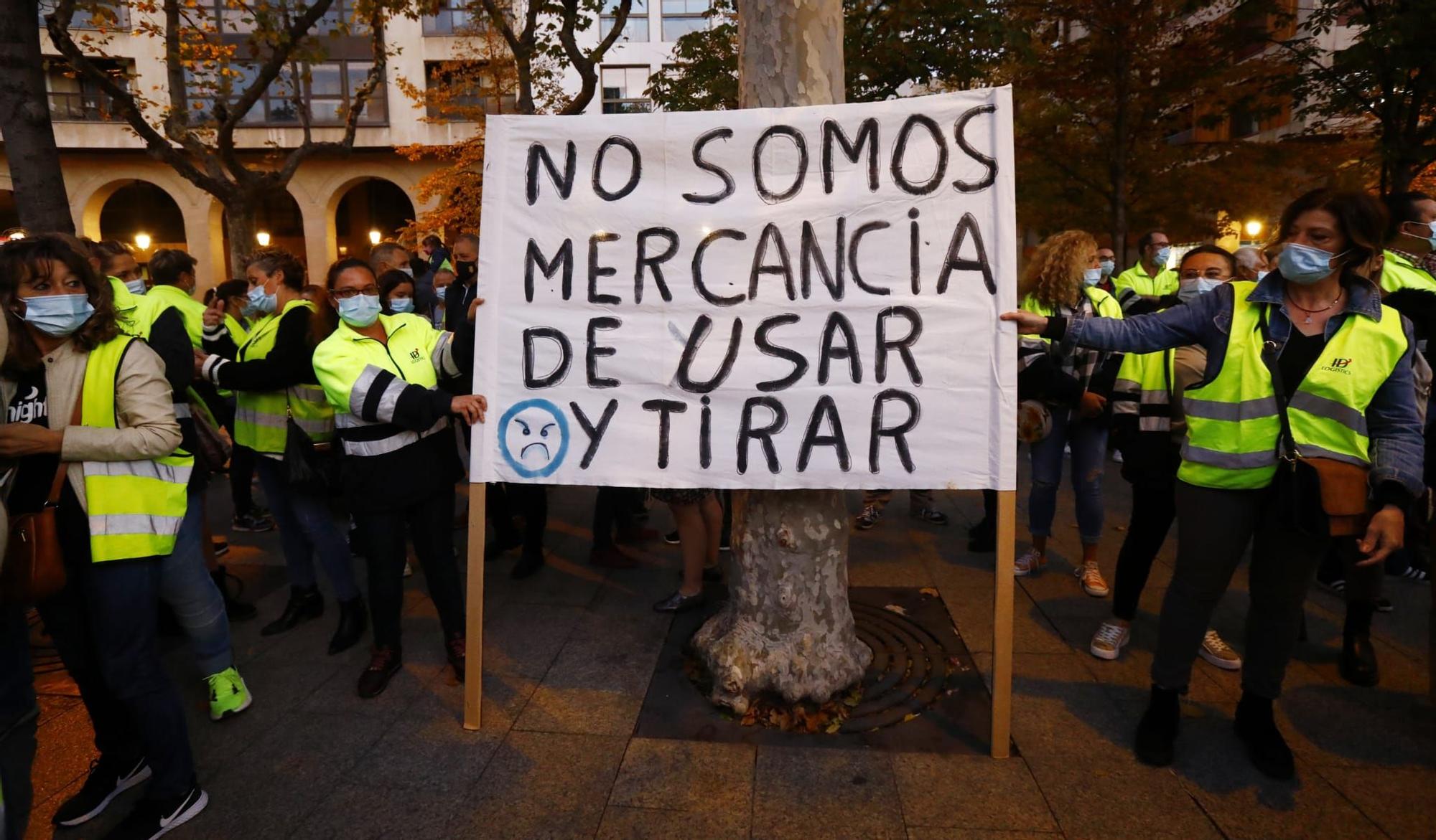 Tarde de protestas en Zaragoza