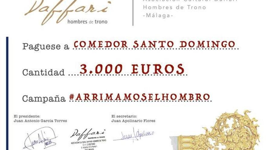 La Asociación Daffari recauda 3.000 euros para el Comedor Santo Domingo