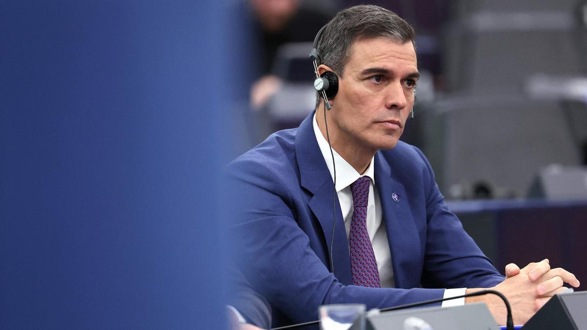 Pedro Sánchez, este miércoles en el Parlamento Europeo