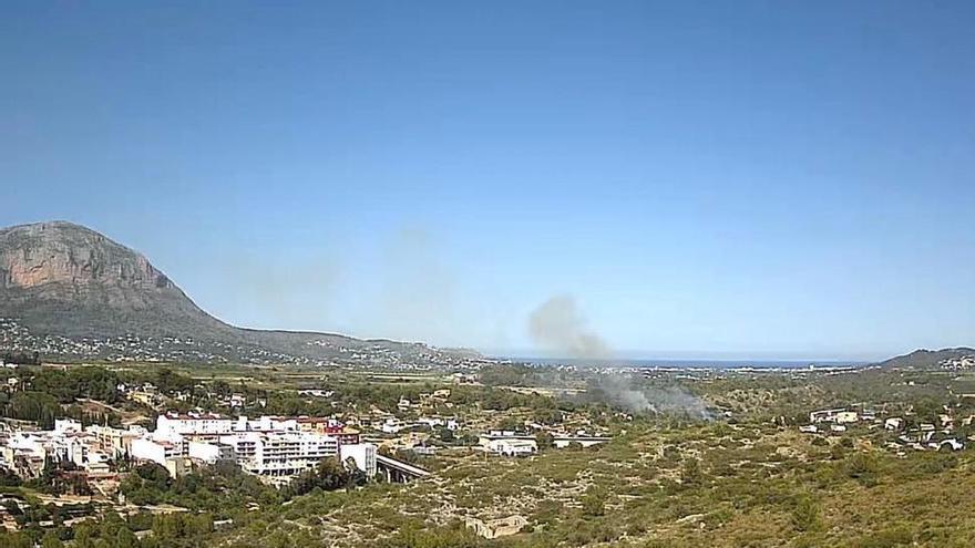 Controlado el incendio forestal declarado esta tarde en Gata de Gorgos
