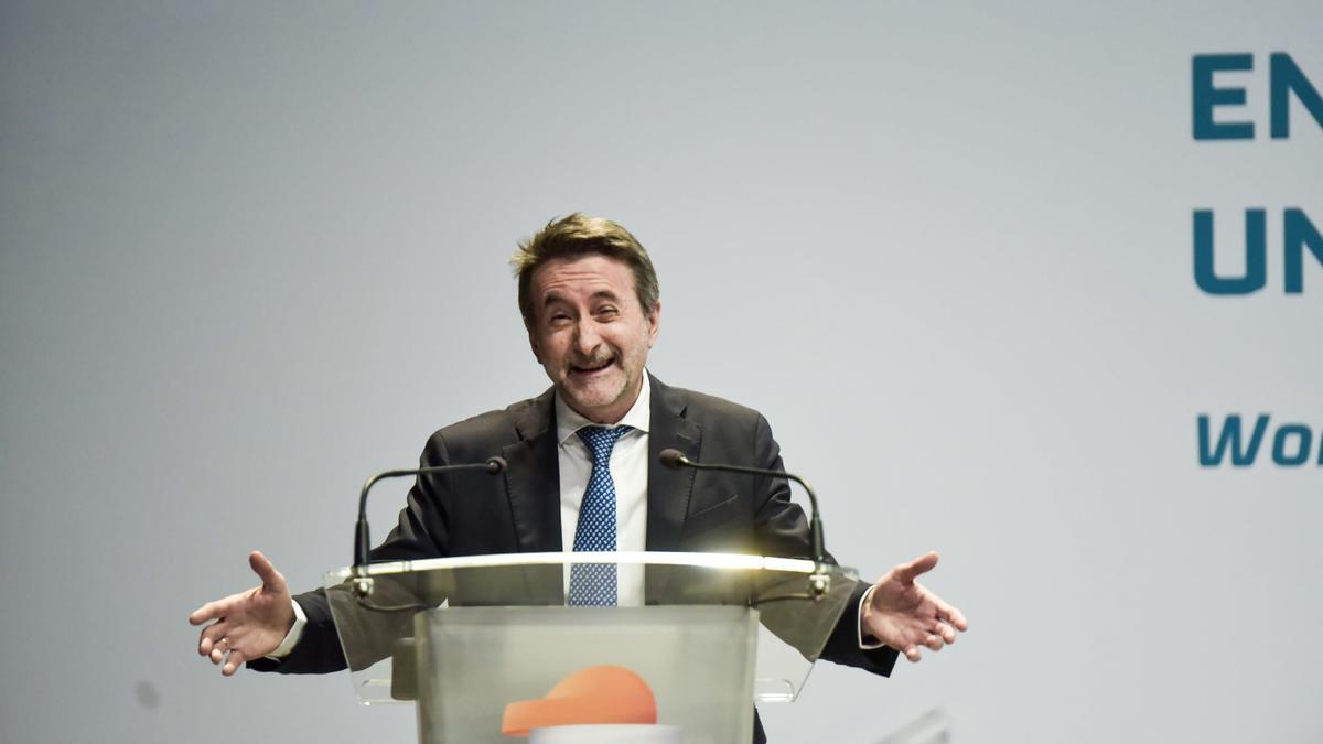 El CEO de Repsol, Josu Jon Imaz, interviene durante el World Energy Outlook, en el Campus Repsol de Madrid, a 21 de marzo de 2024, en Madrid (España).