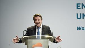 El CEO de Repsol, Josu Jon Imaz, interviene durante el World Energy Outlook, en el Campus Repsol de Madrid, a 21 de marzo de 2024, en Madrid (España).