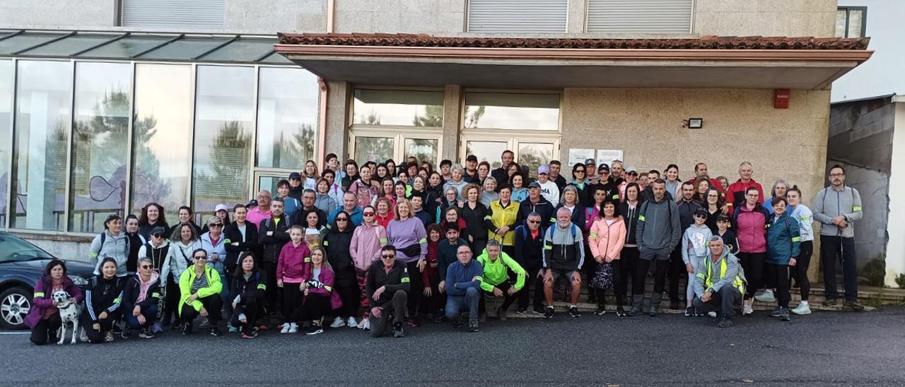 Participantes en la ruta por la igualdad.