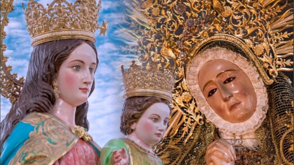 María Auxiliadora y la Virgen de la Soledad de Badajoz.