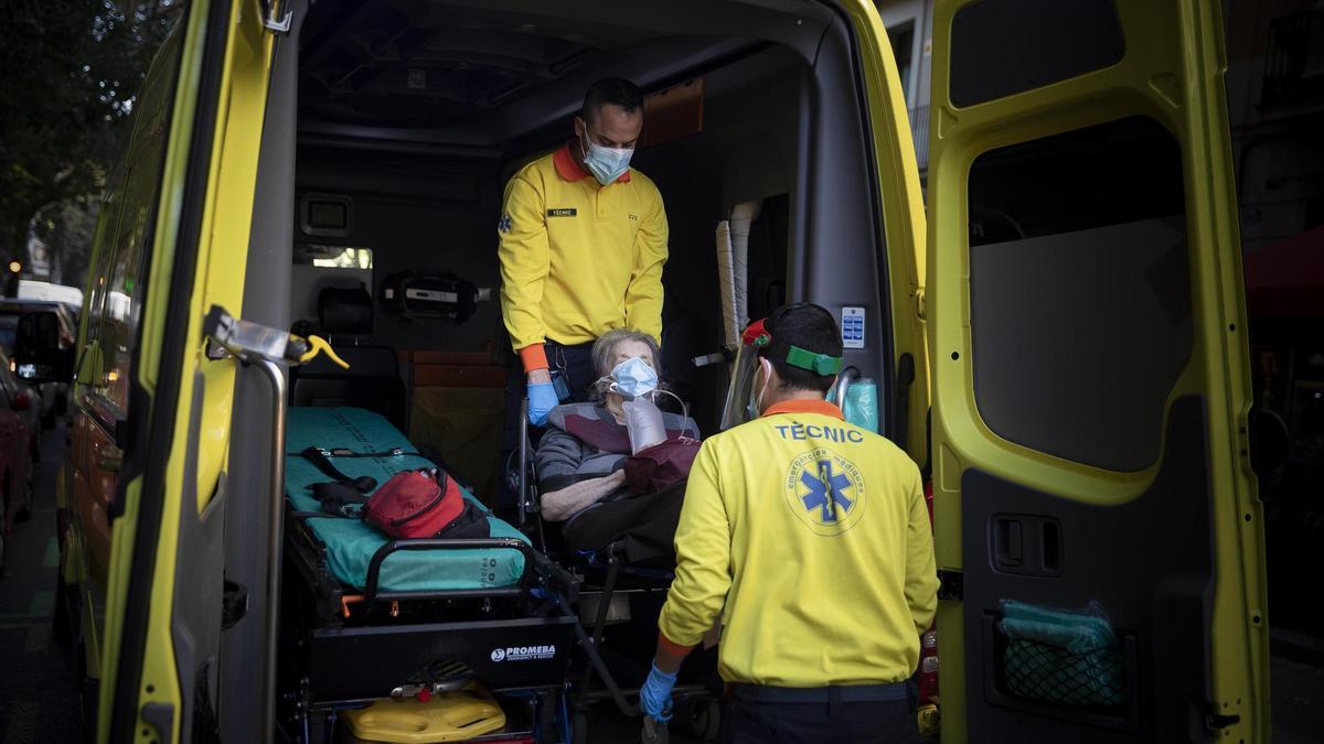 Una ambulancia del Sistema d'Emergències Mèdiques (SEM) de Catalunya.