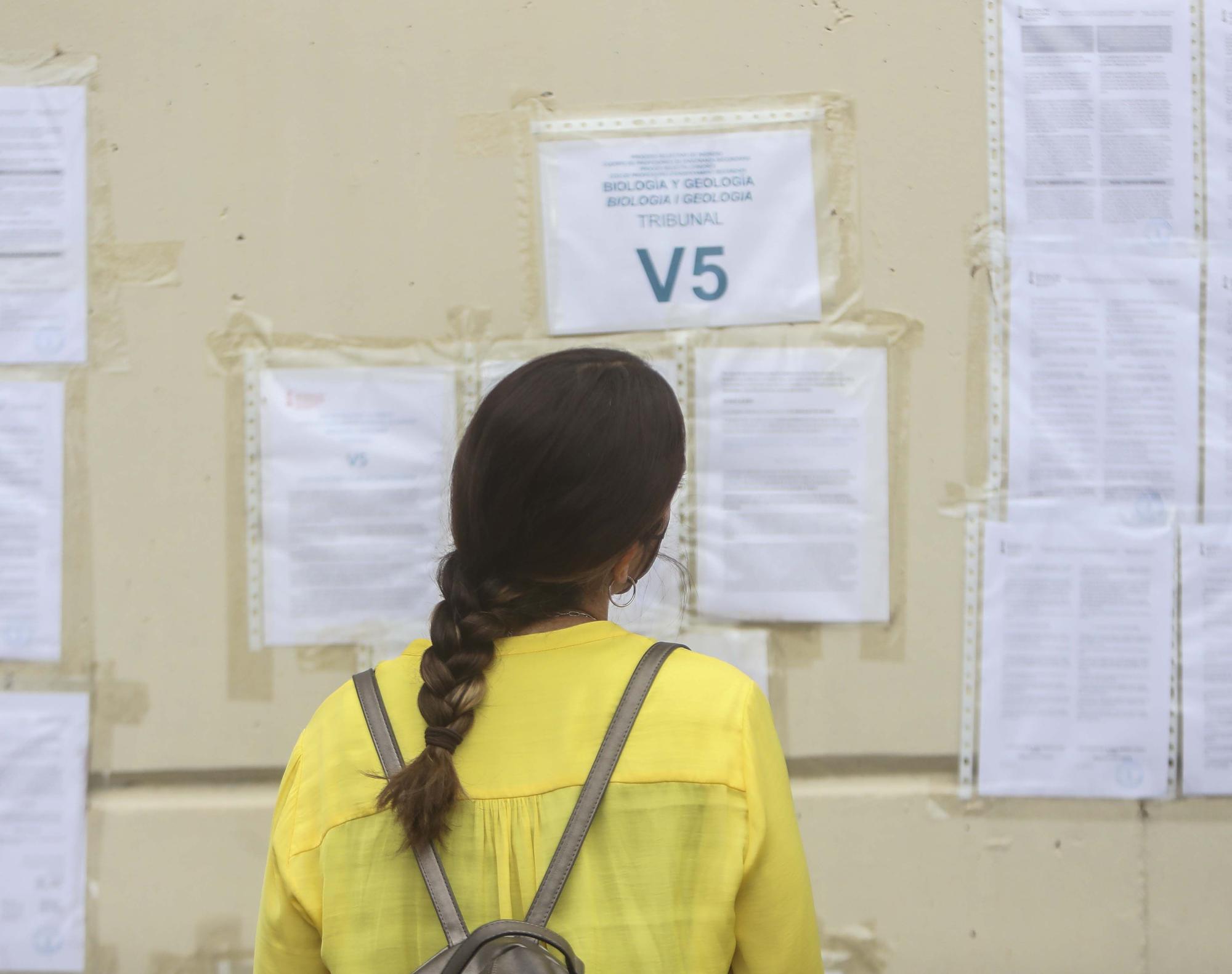 Así ha sido el examen de oposiciones a maestros de secundaria en el IES de Benicalap