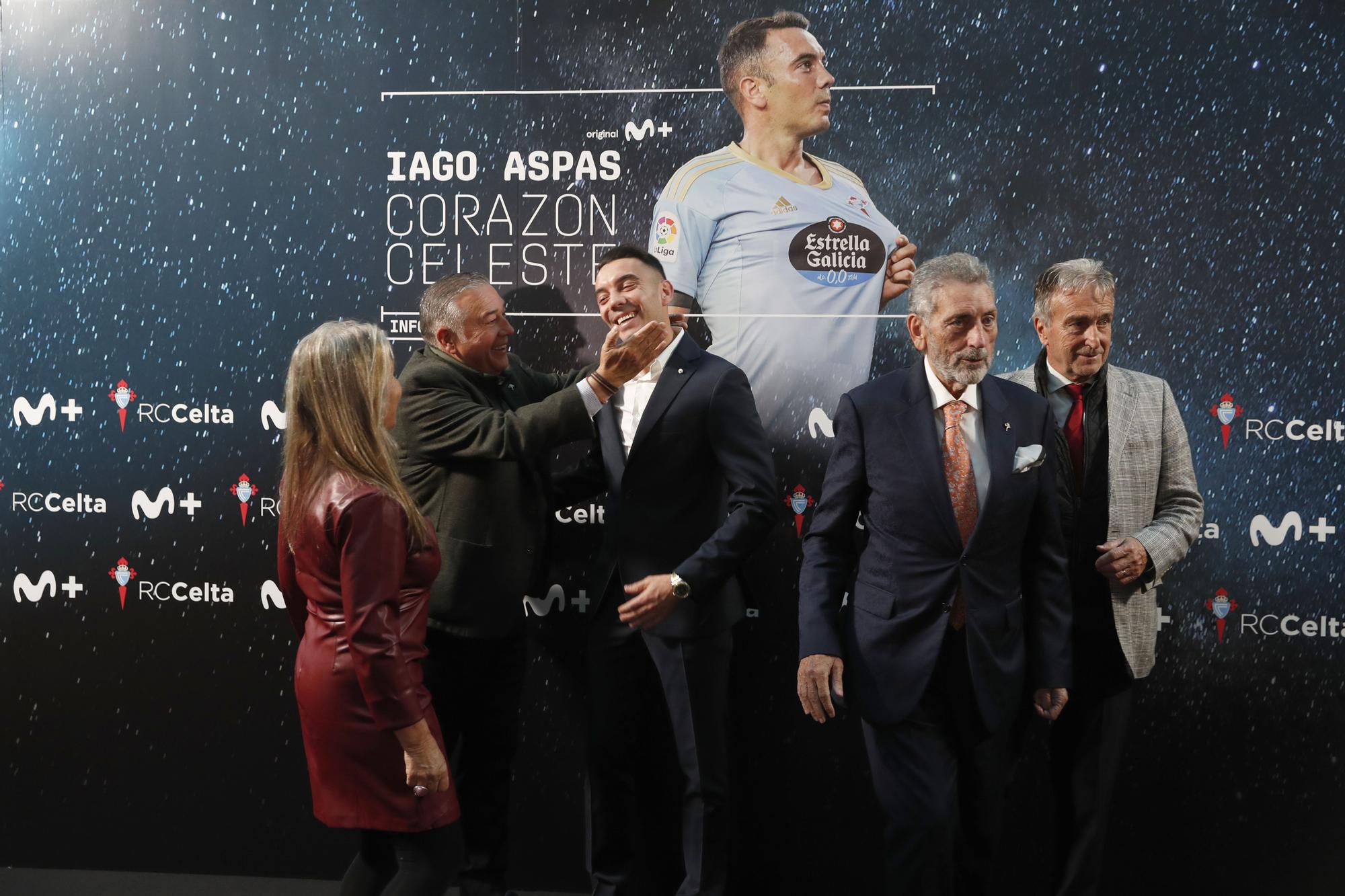 La 'premiere' de "Iago Aspas, corazón celeste", en imágenes