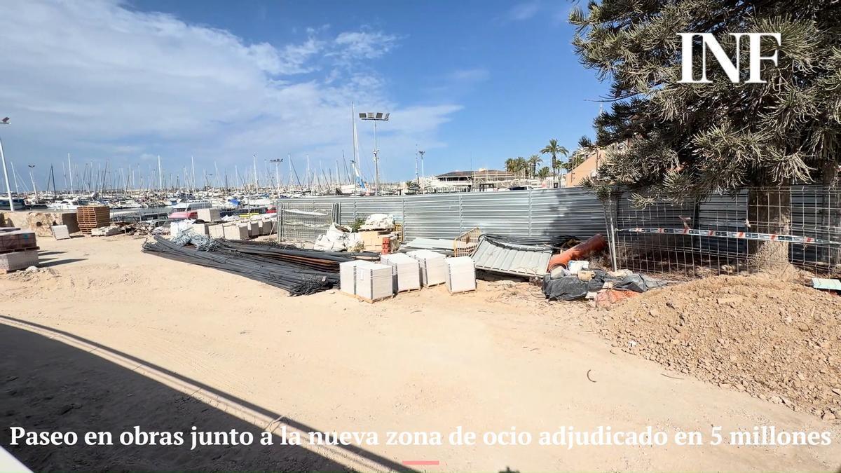 Torrevieja retrasa la terminación de las obras del paseo del cantil de la bahía hasta el 15 de agosto