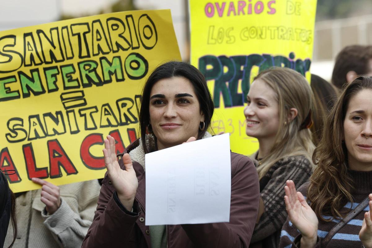 EN IMÁGENES: La protesta en el Hospital San Agustín de Avilés