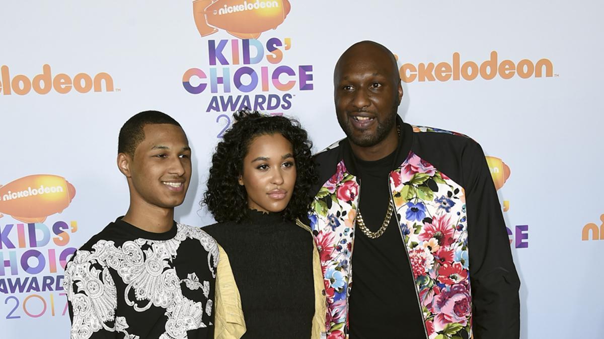 Lamar Odom junto a sus hijos