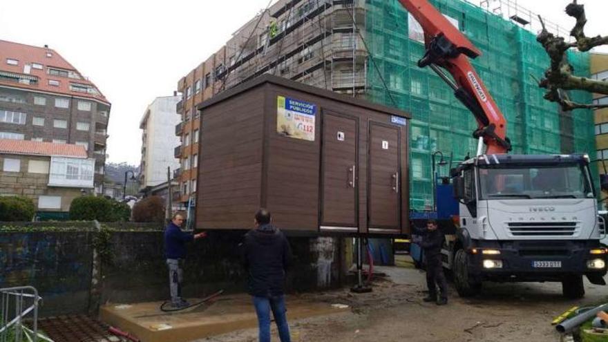 Instalación de módulos fijos en Panadeira. // FdV