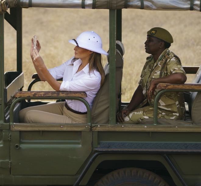 Melania Trump en un safari en Kenia