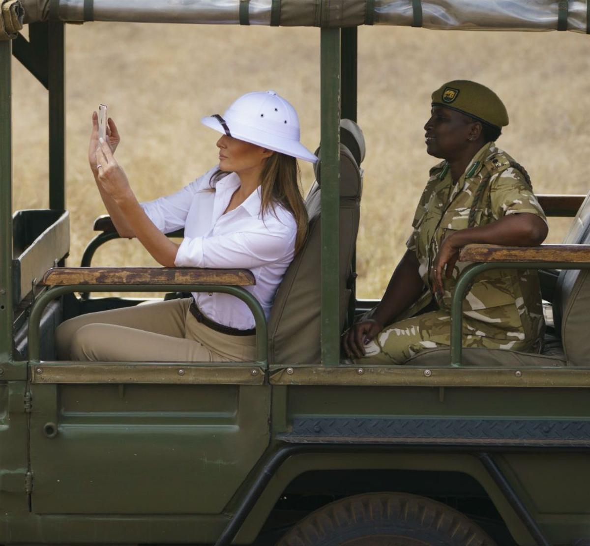 Melania Trump en un safari en Kenia