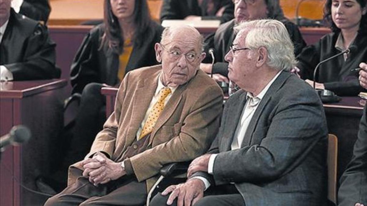 Fèlix Millet y Jordi Montull, durante el juicio del hotel, el año pasado.