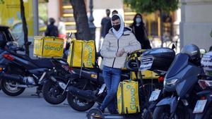 Valencia. Concentracion y marcha en contra de la ley rider.