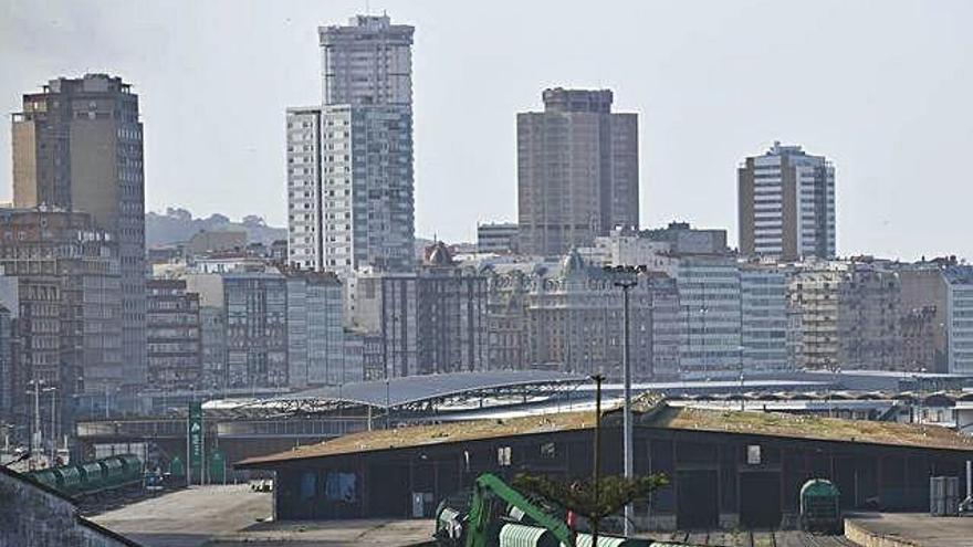 Vista general de parte del parque inmobiliario de la ciudad.