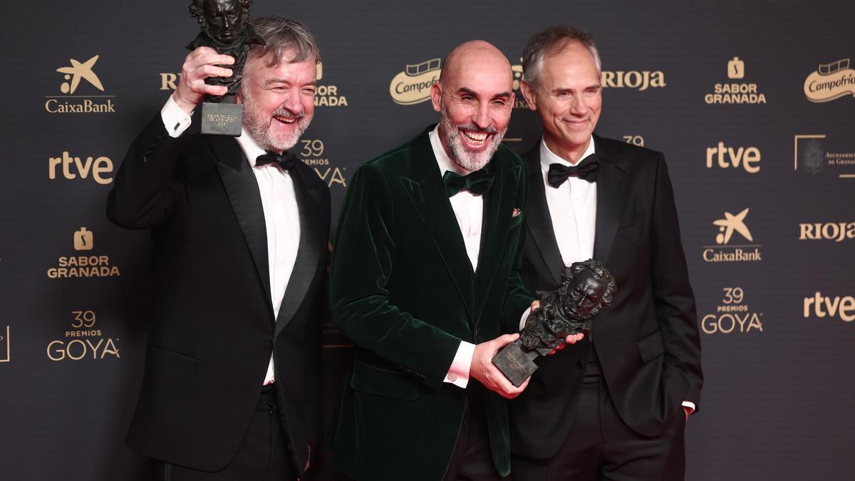 Edmon Roch, a l'esquerra, amb el seu Goya